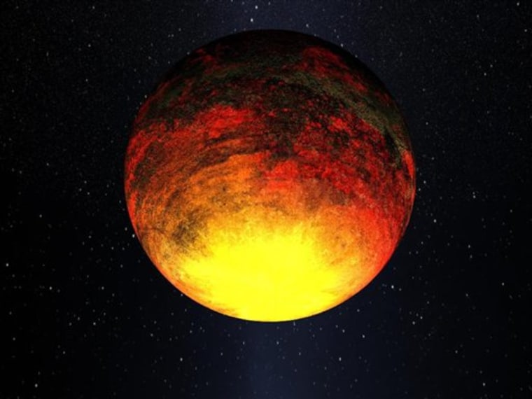 NASA's Kepler telescope is finding that relatively smaller planets — still larger than Earth, but tinier than Jupiter —are proving more common outside our solar system than once thought. This drawing is of one of the smallest planets that Kepler has found, a rocky planet called Kepler-10b, that measures 1.4 times the size of Earth and where the temperature is more than 2,500 degrees Fahrenheit. 